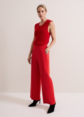 Phase Eight Aubrielle Wide Leg Trousers Red Australia | ZL7346201